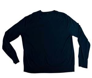 Banana Republic Navy Blue V-Neck Sweater Size L